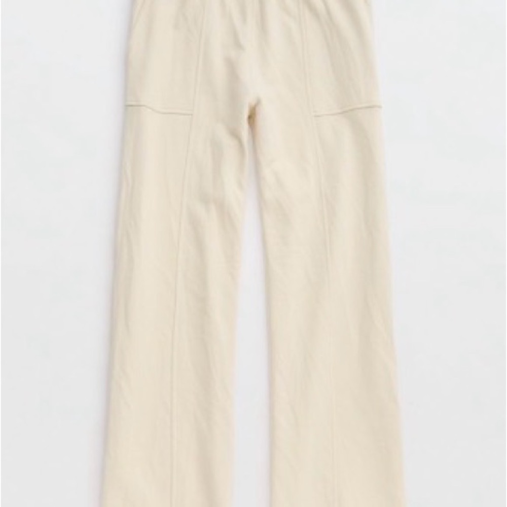 Aerie Toasted Coconut Wide-Leg Pants